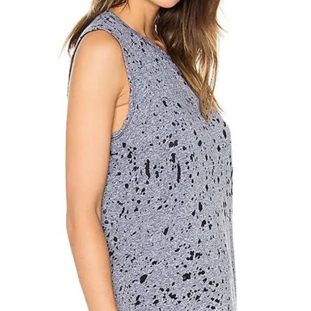 Michael Stars Crew Muscle Tank Top In Gray One Size